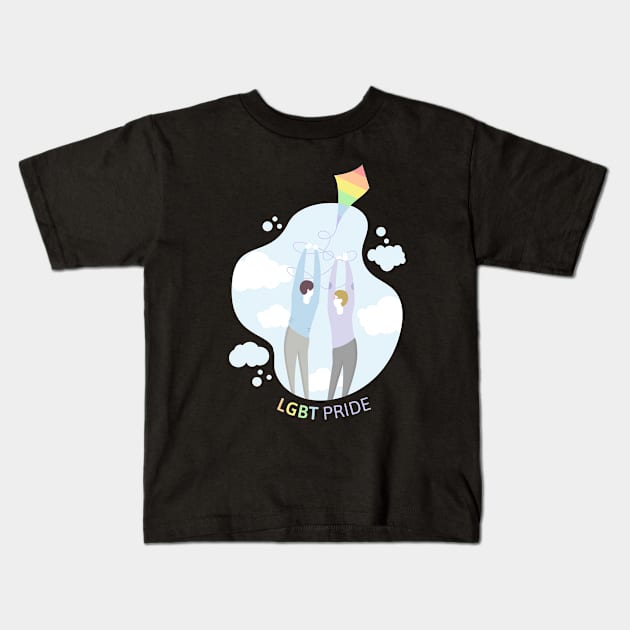 LGBT Pride Kids T-Shirt by TomCage